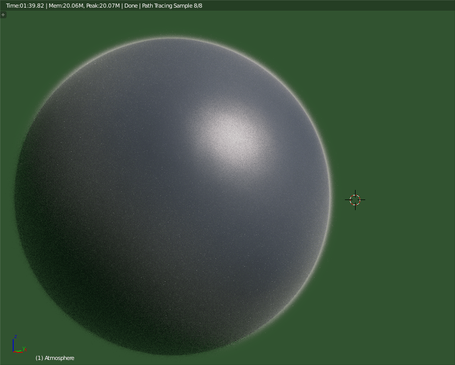 Viewport Render of Atmosphere Material